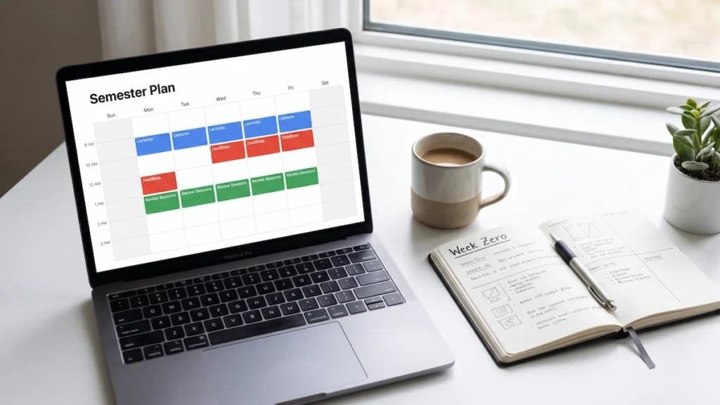 A Simple University Semester Study Plan