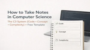 How to Take Notes in Computer Science: The Code–Concept–Complexity (C3) System + Free Template