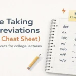 Note Taking Abbreviations (100+ Cheat Sheet)