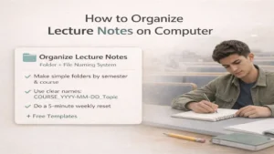 How to Organize Lecture Notes on Computer (Simple Folder + File Naming System)
