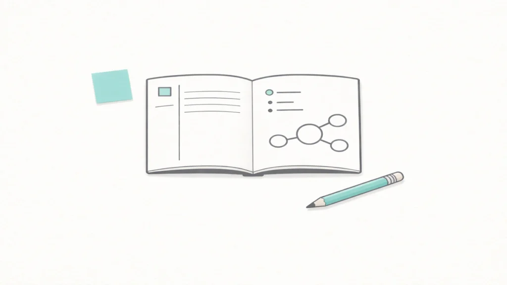 Notebook showing different note-taking styles for university lectures