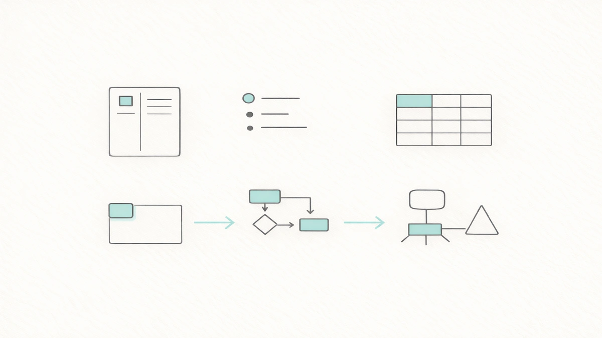 Icons representing note-taking methods for university students