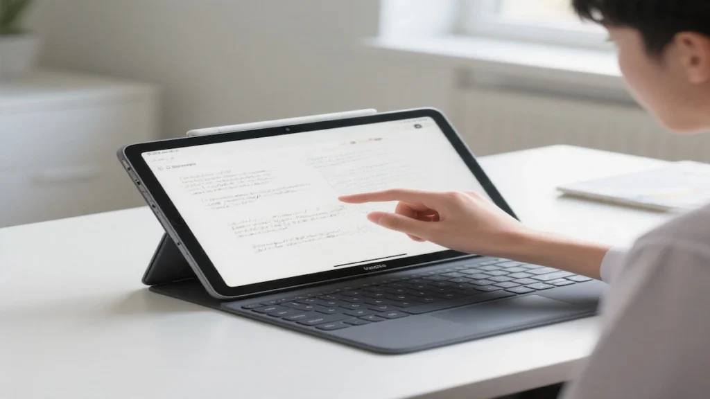 2-in-1 laptop in tablet mode for students as an alternative to iPad