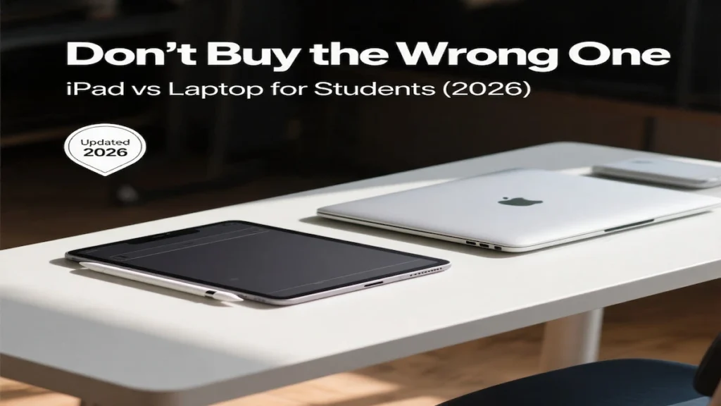 iPad vs laptop for students thumbnail for college guide (2026)