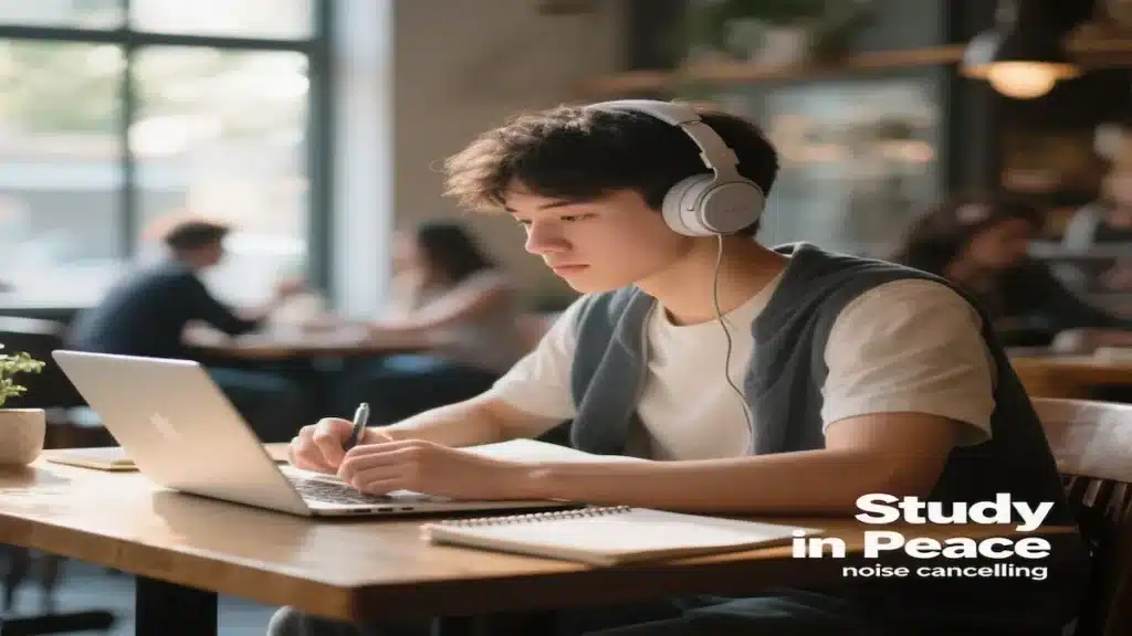 wireless headphones for studying in college with noise cancelling