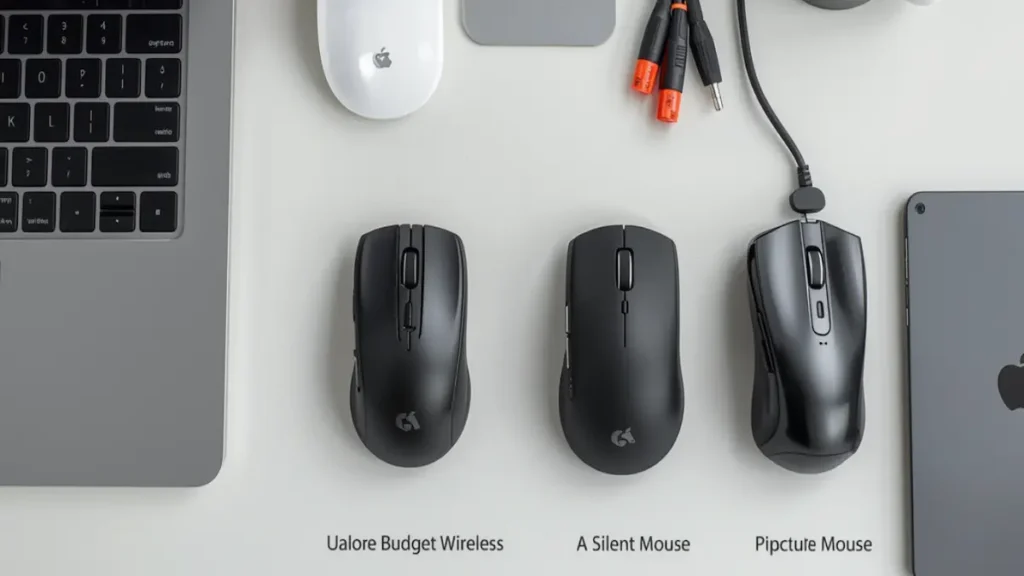 Best mouse for students comparison showing wireless, silent, and ergonomic options